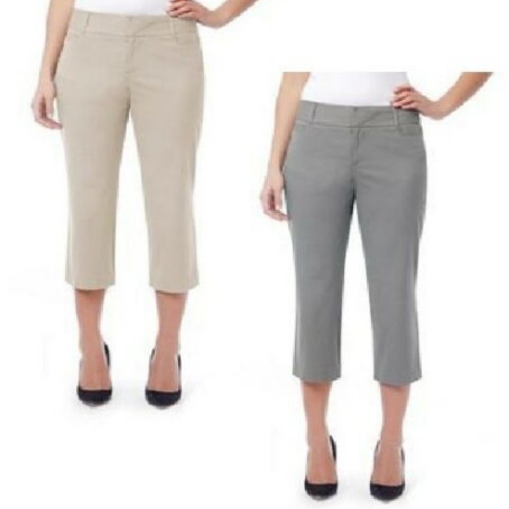 Women's Capri twill Daisy Fuentes Stretch size 4 NEW